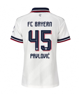 Bayern Munich Aleksandar Pavlovic #45 Maglia Gara Trasferta Repliche 2026-27 Donna Maniche Corte Bayern Munich Aleksandar Pavlovic #45 Maglia Gara Trasferta Repliche 2026-27 Donna Maniche Corte